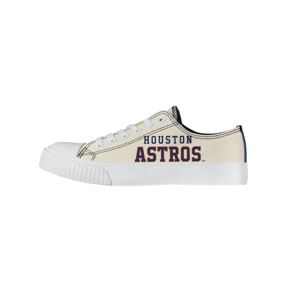 Women's Houston Astros FOCO Cream Low Top Canvas Shoes